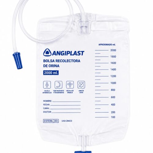 BOLSA RECOLECTORA DE ORINA 2.000 ML CON COLGADOR